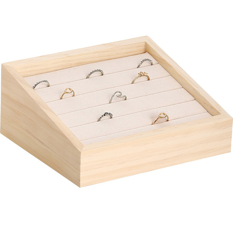 Bandeja de exhibición de joyer - Wood Ring Blank reseña y precio